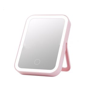 led makeup mirror with light (Option: Pink-No Magnifier)