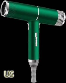 Household Hair Dryer High-Power Small Cross-Border Foreign Trade 1800W Hair Dryer Hair Salon Dormitory Hotel Mini Hair Dryer (Option: Green-US)