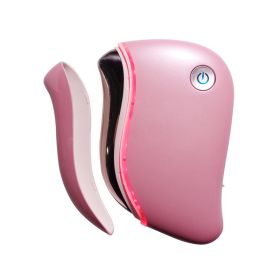 Constant Temperature Heating Color Light Vibration Face Massage Beauty Instrument (Option: Pink-USB)