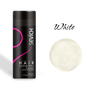 Hair Building Keratin Thickening Fiber Powder for Hair Loss (Option: White-12g)